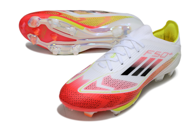 Unisex Adidas F50+ Lightstrike Pro FG Football Boots - White/Red/Black