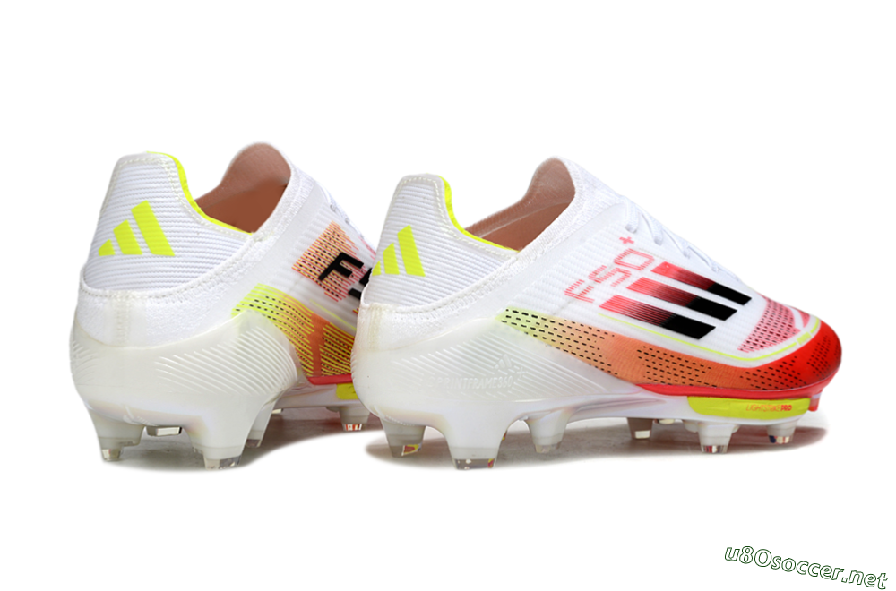 Unisex Adidas F50+ Lightstrike Pro FG Football Boots - White/Red/Black 7