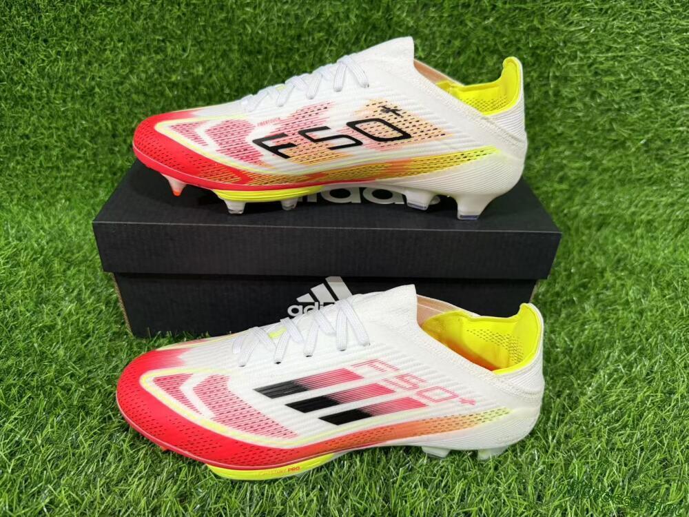 Unisex Adidas F50+ Lightstrike Pro FG Football Boots - White/Red/Black