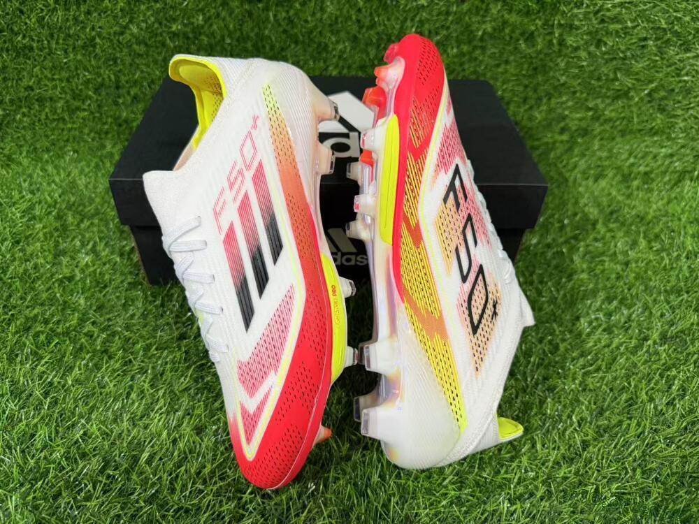 Unisex Adidas F50+ Lightstrike Pro FG Football Boots - White/Red/Black