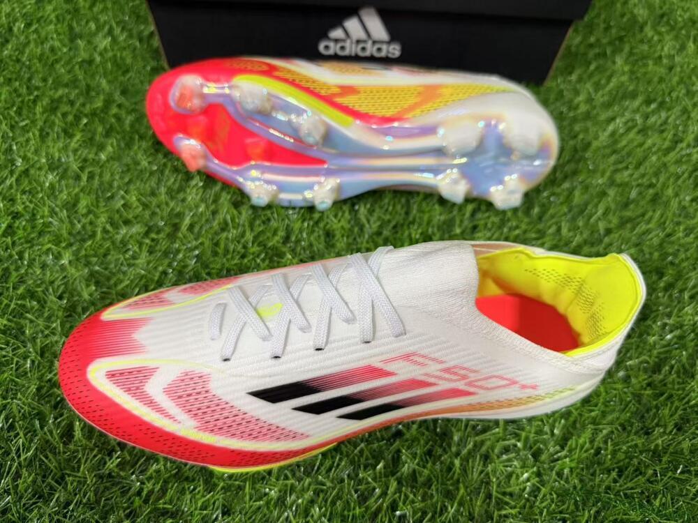 Unisex Adidas F50+ Lightstrike Pro FG Football Boots - White/Red/Black