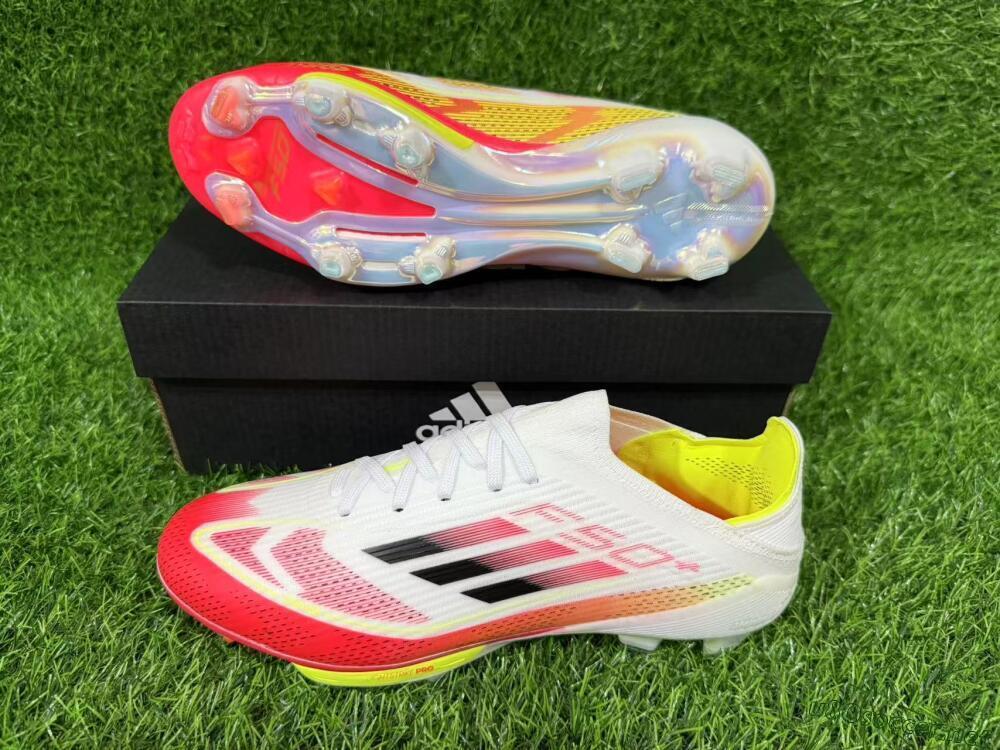 Unisex Adidas F50+ Lightstrike Pro FG Football Boots - White/Red/Black