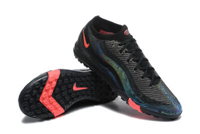 Men's Nike Air Zoom Mercurial Vapor 16 Elite TF Football Shoes - Black/Silver/Red
