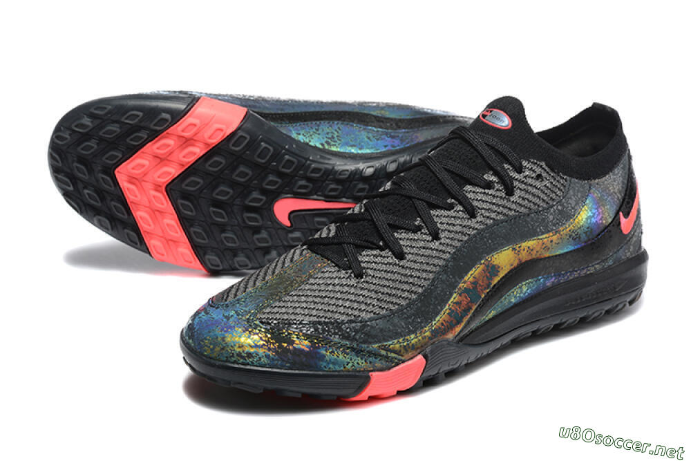 Men's Nike Air Zoom Mercurial Vapor 16 Elite TF Football Shoes - Black/Silver/Red 3
