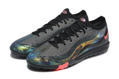 Men's Nike Air Zoom Mercurial Vapor 16 Elite TF Football Shoes - Black/Silver/Red