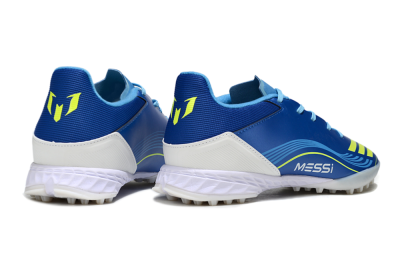 Men's Messi x Adidas F50 Pro TF Football Shoes - Blue/Yellow/White