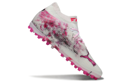 Men's Puma Future 8 Ultimate MG Football Boots - White/Pink/Silver