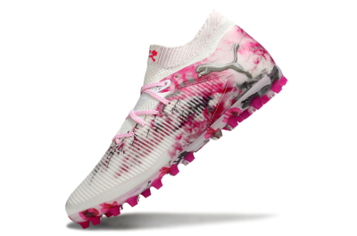 Men's Puma Future 8 Ultimate MG Football Boots - White/Pink/Silver