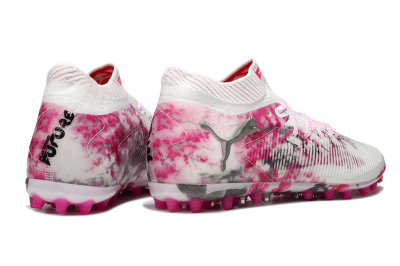Men's Puma Future 8 Ultimate MG Football Boots - White/Pink/Silver