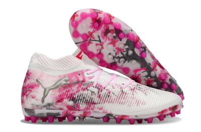 Men's Puma Future 8 Ultimate MG Football Boots - White/Pink/Silver