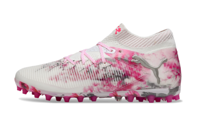 Men's Puma Future 8 Ultimate MG Football Boots - White/Pink/Silver