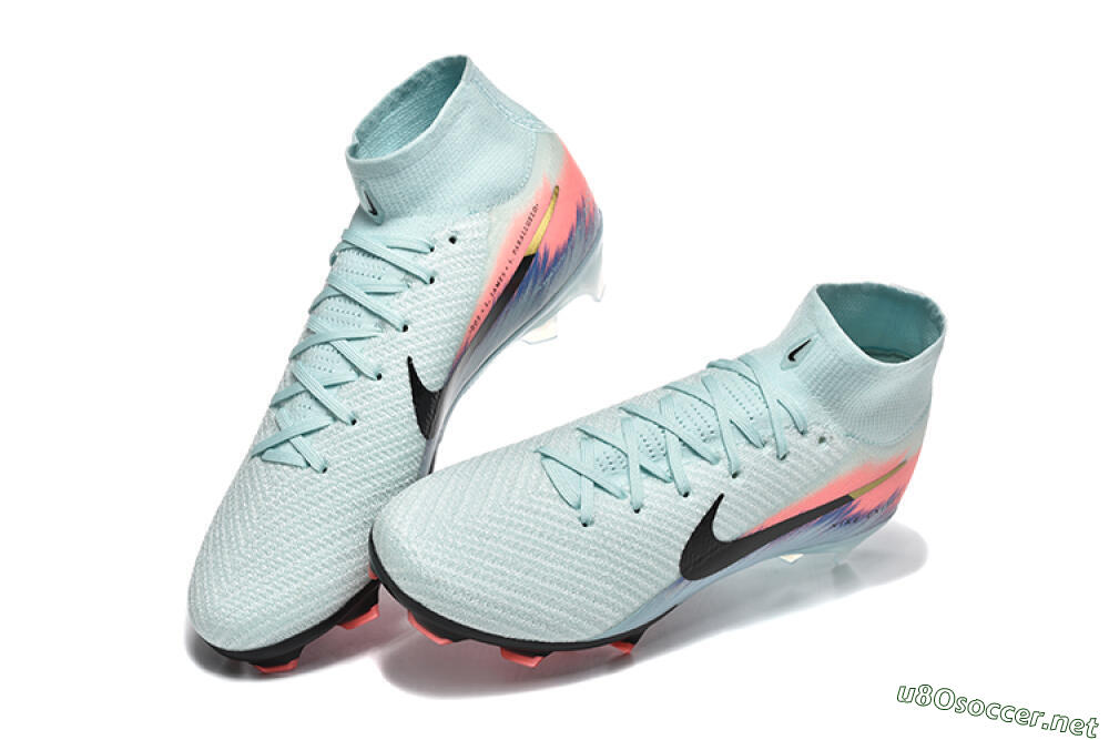Men's Nike Air Zoom Mercurial Superfly 10 Elite FG Football Boots - Jade/Black/Pink 6