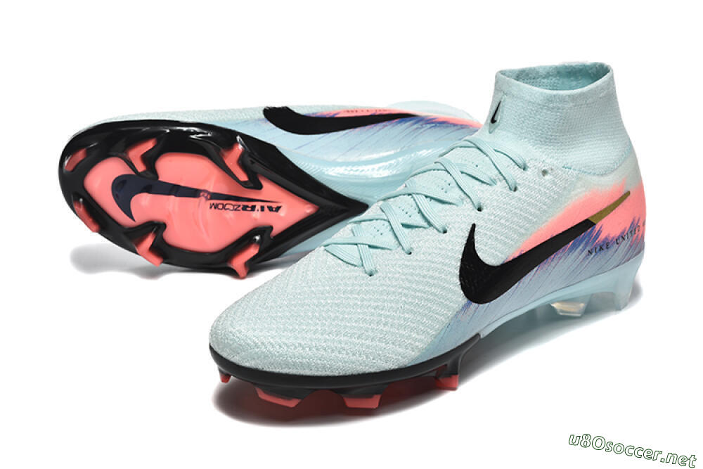 Men's Nike Air Zoom Mercurial Superfly 10 Elite FG Football Boots - Jade/Black/Pink 3