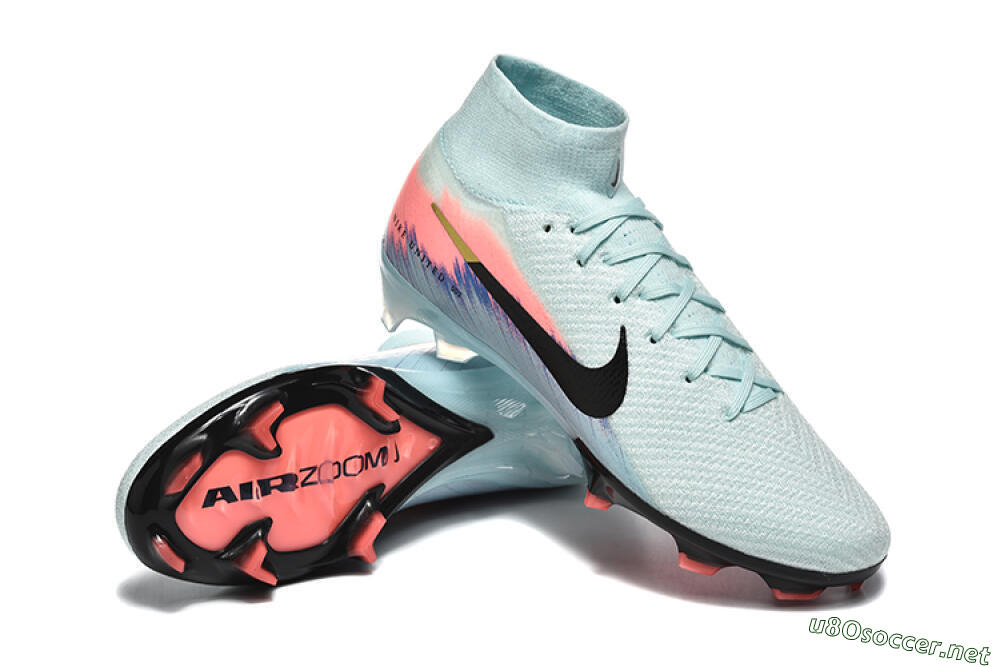 Men's Nike Air Zoom Mercurial Superfly 10 Elite FG Football Boots - Jade/Black/Pink 4