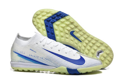 Men's Nike Air Zoom Mercurial Vapor 16 Elite TF Football Shoes - White/Blue/Beige