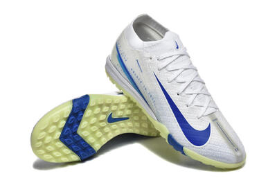 Men's Nike Air Zoom Mercurial Vapor 16 Elite TF Football Shoes - White/Blue/Beige