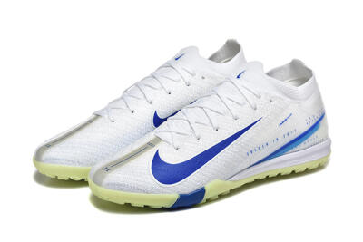 Men's Nike Air Zoom Mercurial Vapor 16 Elite TF Football Shoes - White/Blue/Beige