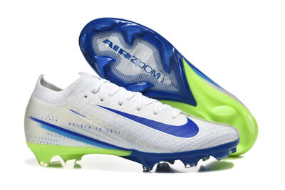 Men's Nike Air Zoom Mercurial Vapor 16 Elite FG Football Boots - White/Blue/Yellow