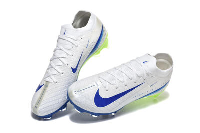 Men's Nike Air Zoom Mercurial Vapor 16 Elite FG Football Boots - White/Blue/Yellow