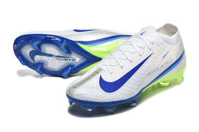 Men's Nike Air Zoom Mercurial Vapor 16 Elite FG Football Boots - White/Blue/Yellow