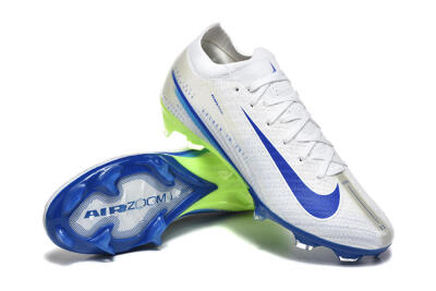 Men's Nike Air Zoom Mercurial Vapor 16 Elite FG Football Boots - White/Blue/Yellow