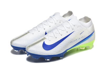 Men's Nike Air Zoom Mercurial Vapor 16 Elite FG Football Boots - White/Blue/Yellow