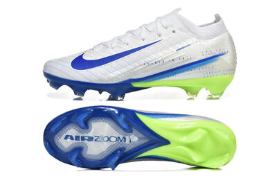 Men's Nike Air Zoom Mercurial Vapor 16 Elite FG Football Boots - White/Blue/Yellow