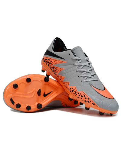 Men's Nike Hypervenom Phantom II FG Football Boots - Grey/Black/Orange