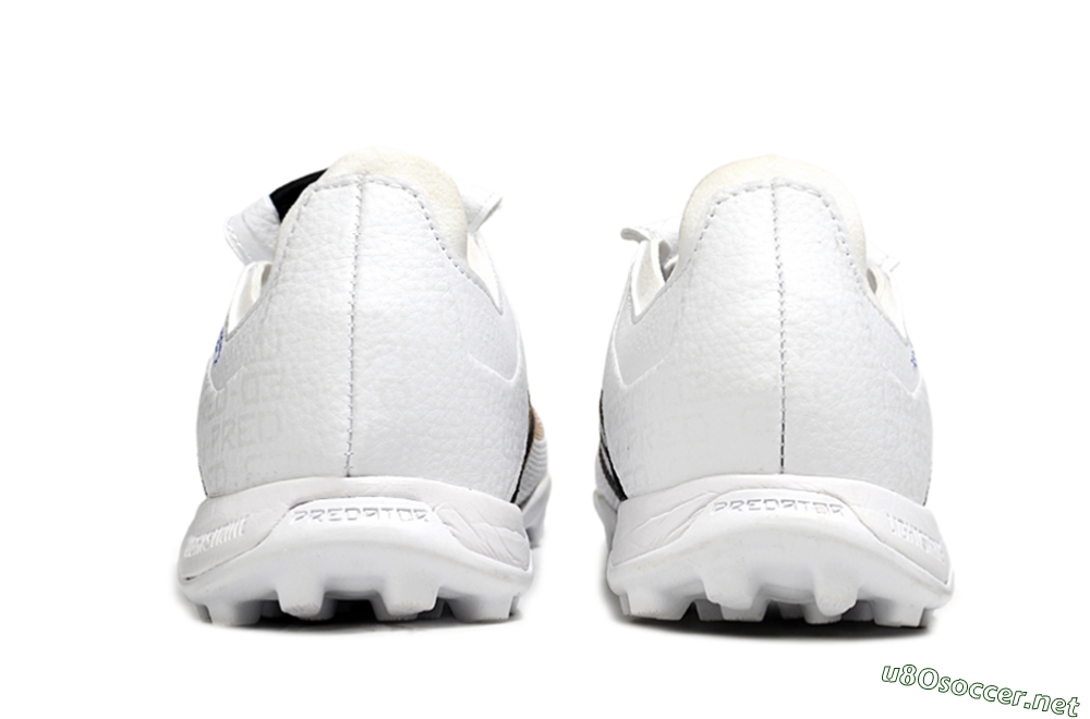 Unisex Adidas Predator 25 Elite Foldover Tongue TF Football Shoes - White/Black/Gold 5