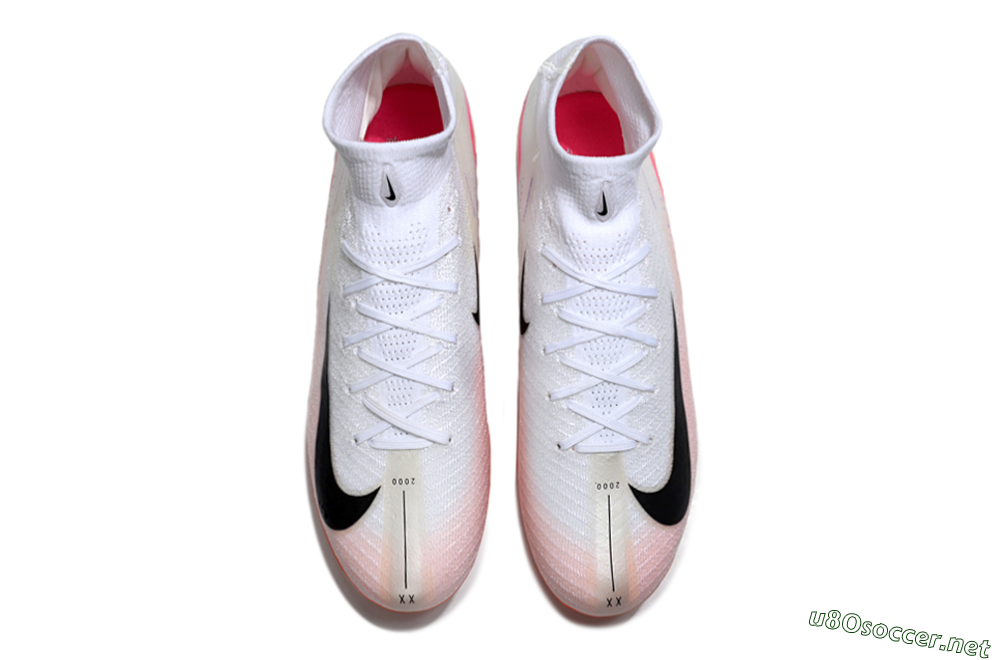 Men's Nike Air Zoom Mercurial Superfly 10 Elite SG Football Boots - White/Jade/Pink 3