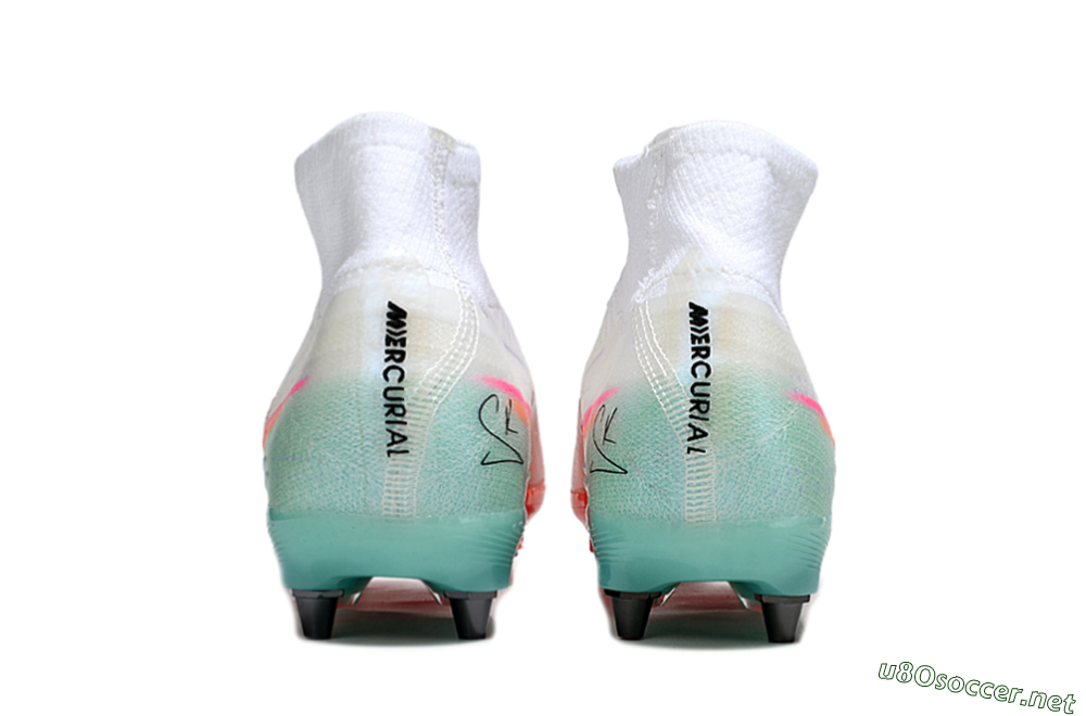 Men's Nike Air Zoom Mercurial Superfly 10 Elite SG Football Boots - White/Jade/Pink 4