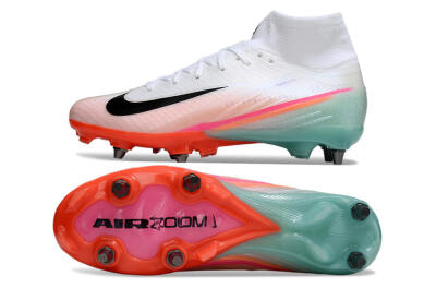 Men's Nike Air Zoom Mercurial Superfly 10 Elite SG Football Boots - White/Jade/Pink