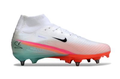 Men's Nike Air Zoom Mercurial Superfly 10 Elite SG Football Boots - White/Jade/Pink