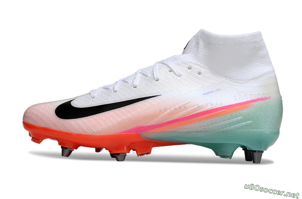 Men's Nike Air Zoom Mercurial Superfly 10 Elite SG Football Boots - White/Jade/Pink 0