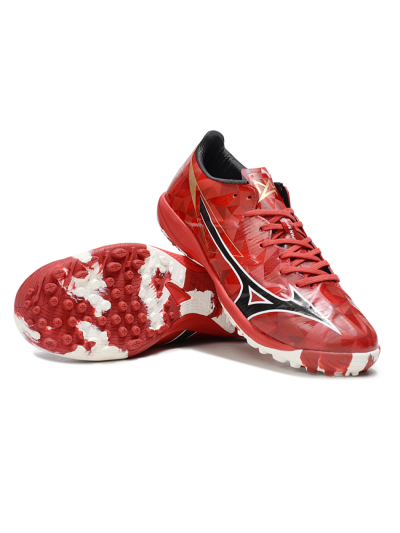 Men's Mizuno Morelia Alpha Beta TF Football Shoes - Red/Black/White
