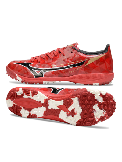Men's Mizuno Morelia Alpha Beta TF Football Shoes - Red/Black/White
