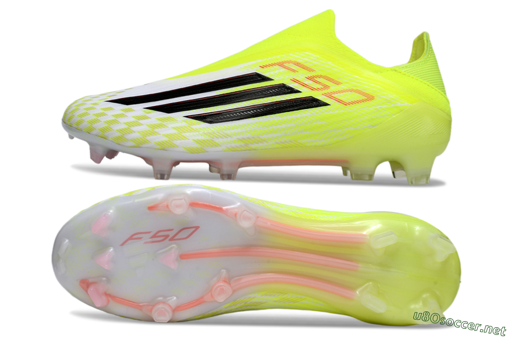 Men's Adidas F50 Elite FG Football Boots - Yellow/White/Black 1