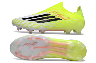 Men's Adidas F50 Elite FG Football Boots - Yellow/White/Black