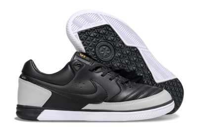 Men's Nike Lunar Gato 2 IC Football Shoes - Black/Grey/White