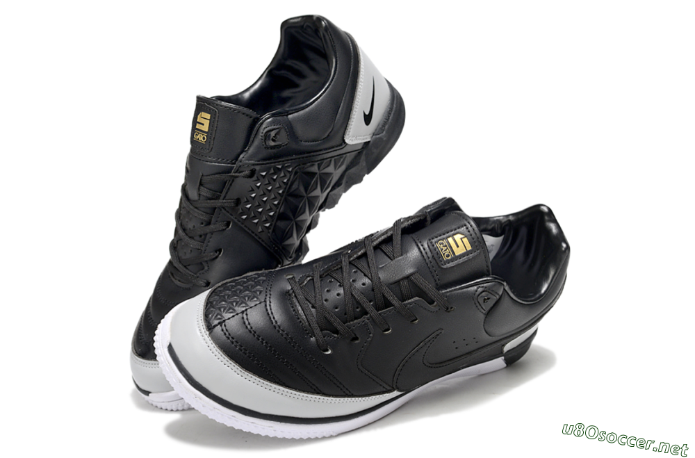 Men's Nike Lunar Gato 2 IC Football Shoes - Black/Grey/White 3