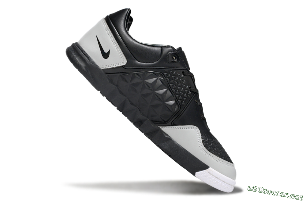 Men's Nike Lunar Gato 2 IC Football Shoes - Black/Grey/White 4