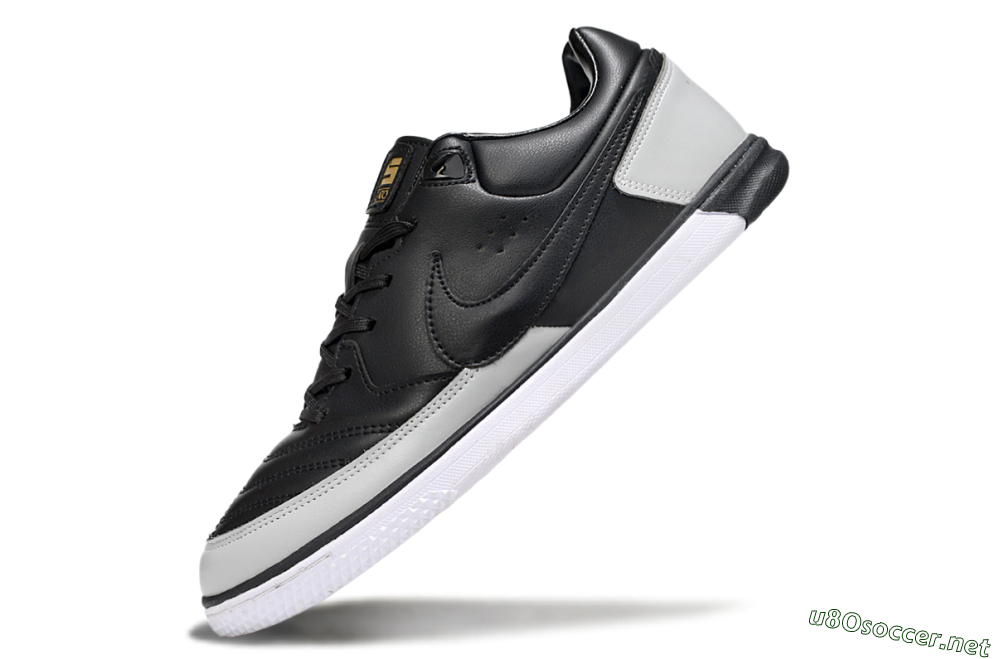 Men's Nike Lunar Gato 2 IC Football Shoes - Black/Grey/White 5