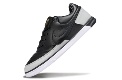Men's Nike Lunar Gato 2 IC Football Shoes - Black/Grey/White