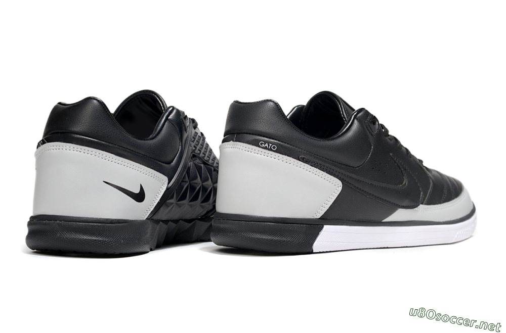 Men's Nike Lunar Gato 2 IC Football Shoes - Black/Grey/White 6