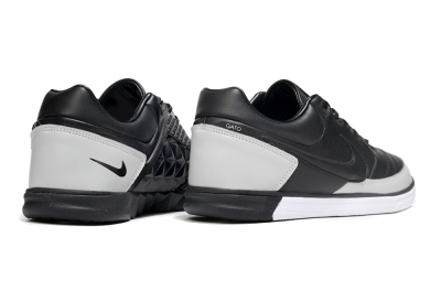 Men's Nike Lunar Gato 2 IC Football Shoes - Black/Grey/White