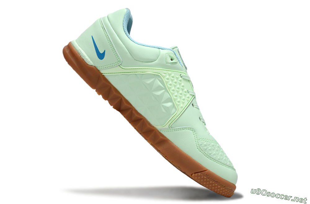 Men's Nike Lunar Gato 2 IC Football Shoes - Jade/Blue/Brown 4