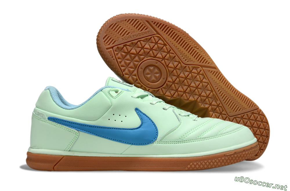 Men's Nike Lunar Gato 2 IC Football Shoes - Jade/Blue/Brown 2