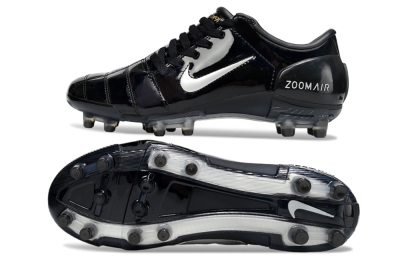 Men's Nike Air Zoom Total 90 III FG Football Boots - Black/White