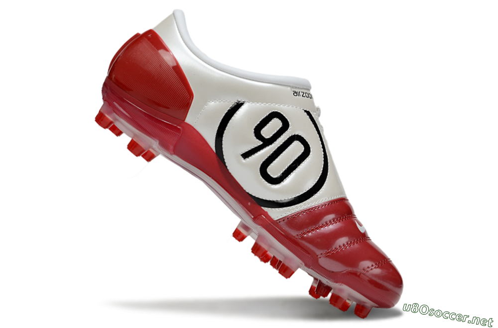 Men's Nike Air Zoom Total 90 III FG Football Boots - Red/White 4