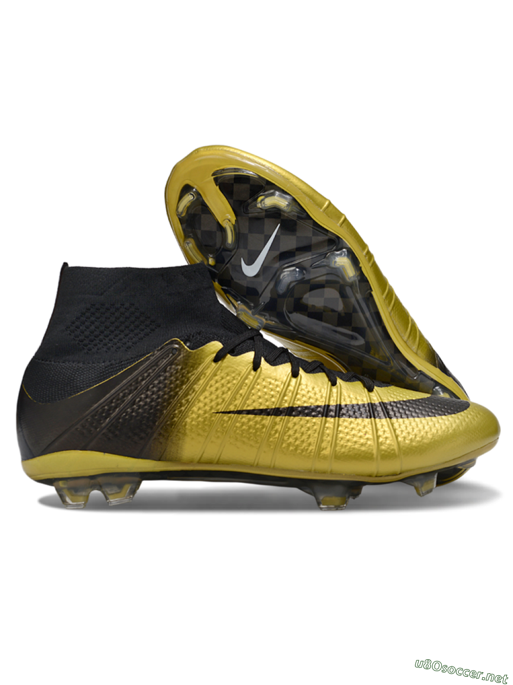 Men's Nike Zoom Mercurial Superfly 4 Elite FG Football Boots - Gold/Black/White 2
